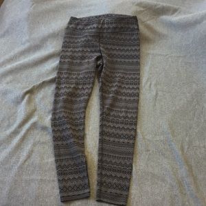 Eddie Bauer Black and Grey Thick Winter Leggings M